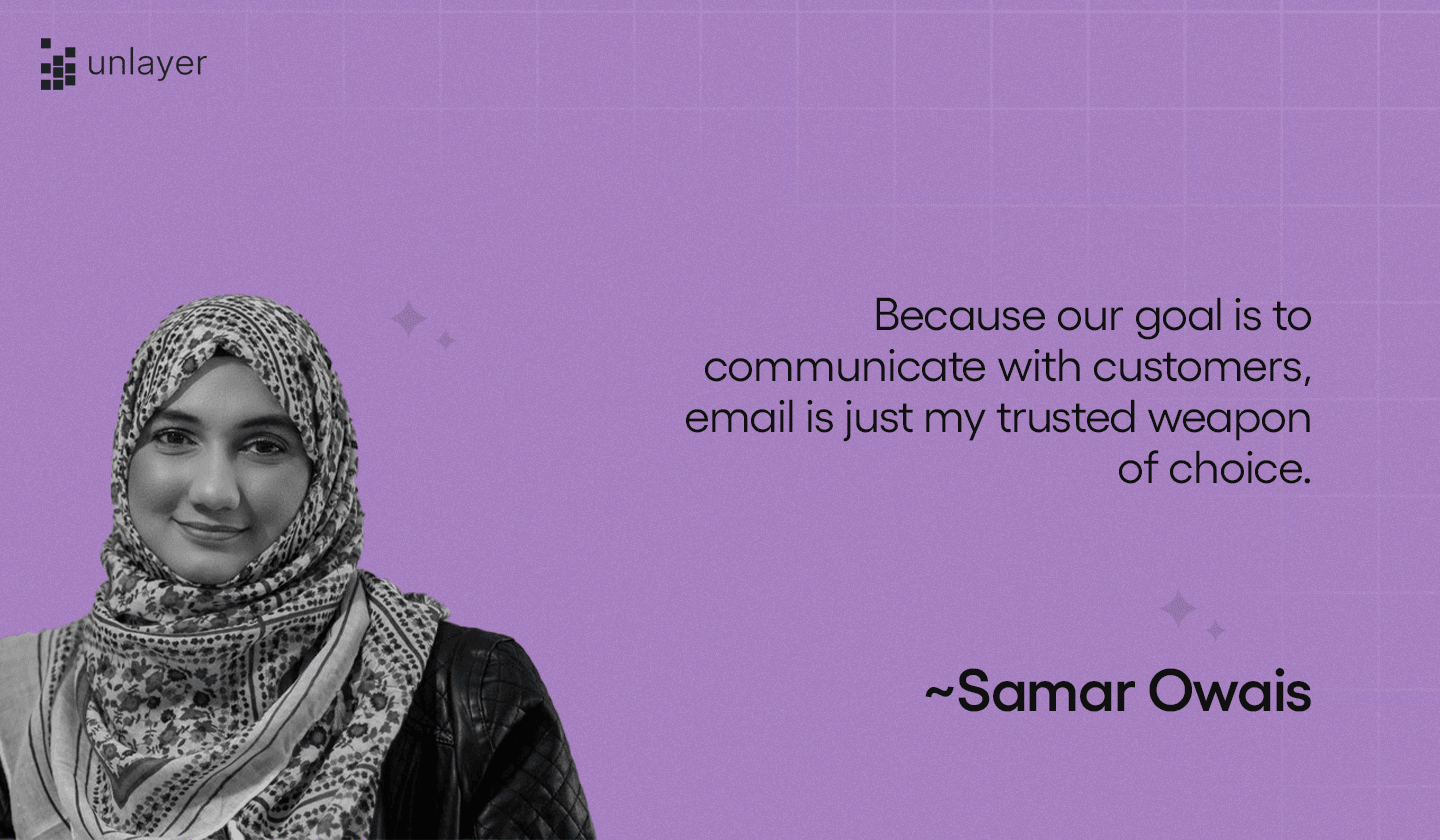 Samar Owais’s words on email marketing