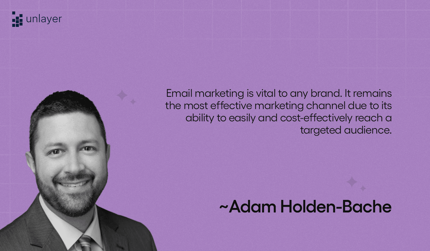 Adam Holden-Bache’s words on email marketing