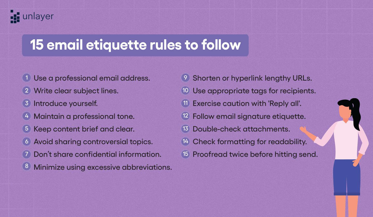 Email etiquette rules to follow