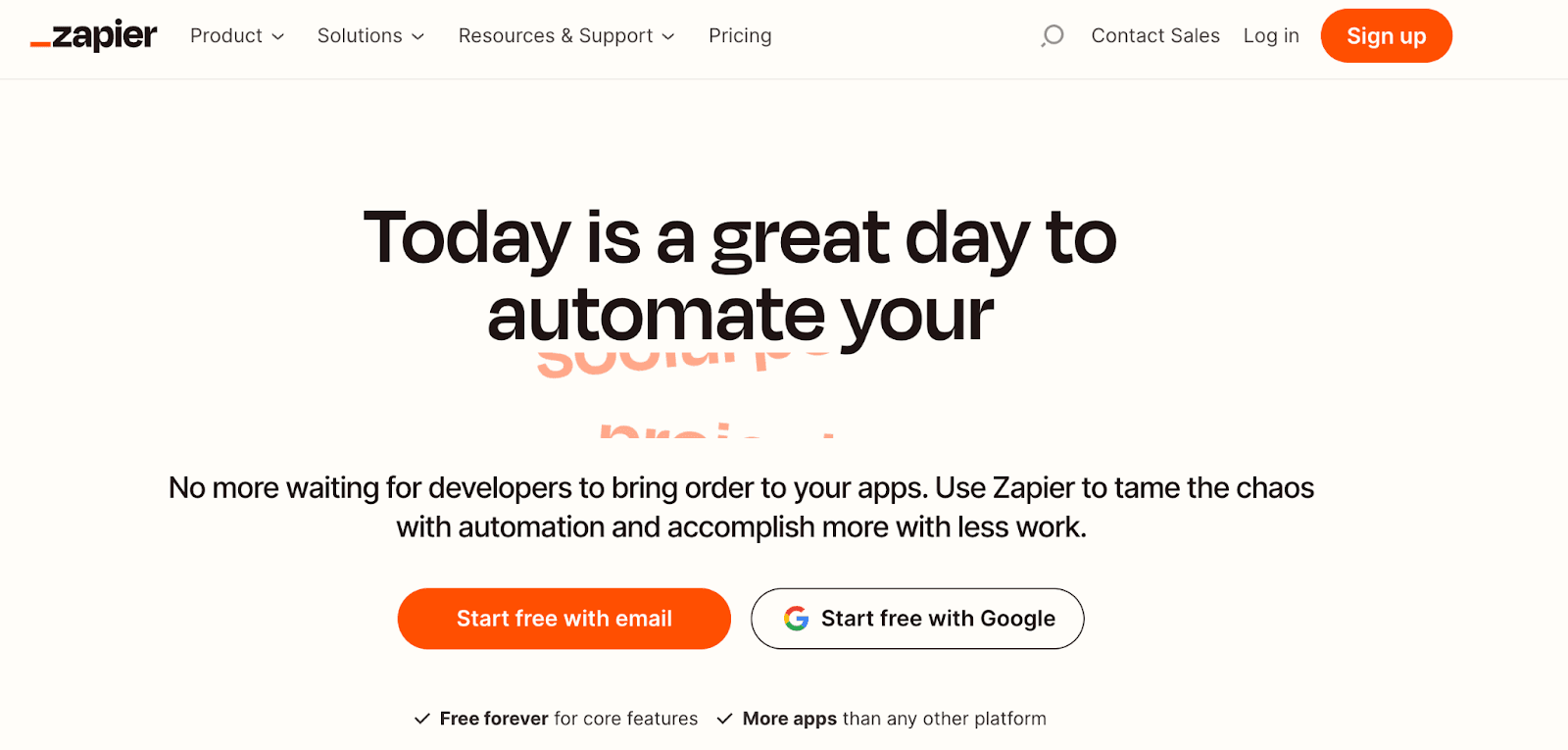 Zapier for task automation