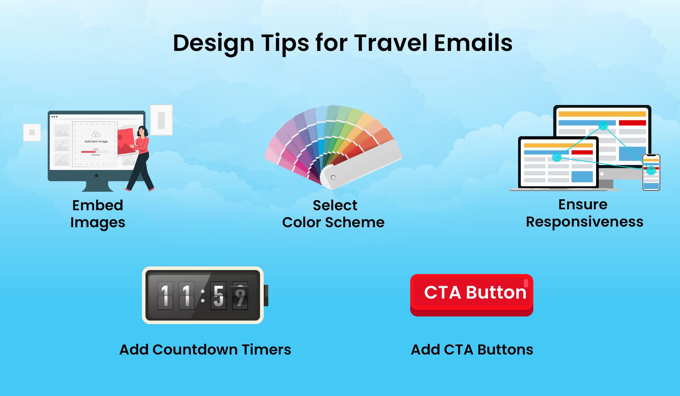 Design tips to create travel emails