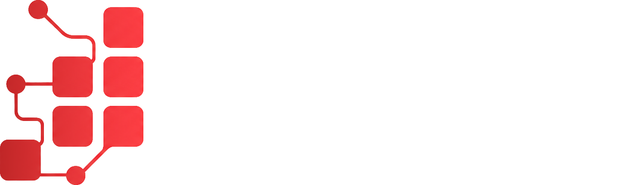 A stylized geometric mark composed of a red four-dot cluster preceding lowercase sans-serif 'unlayer' text.